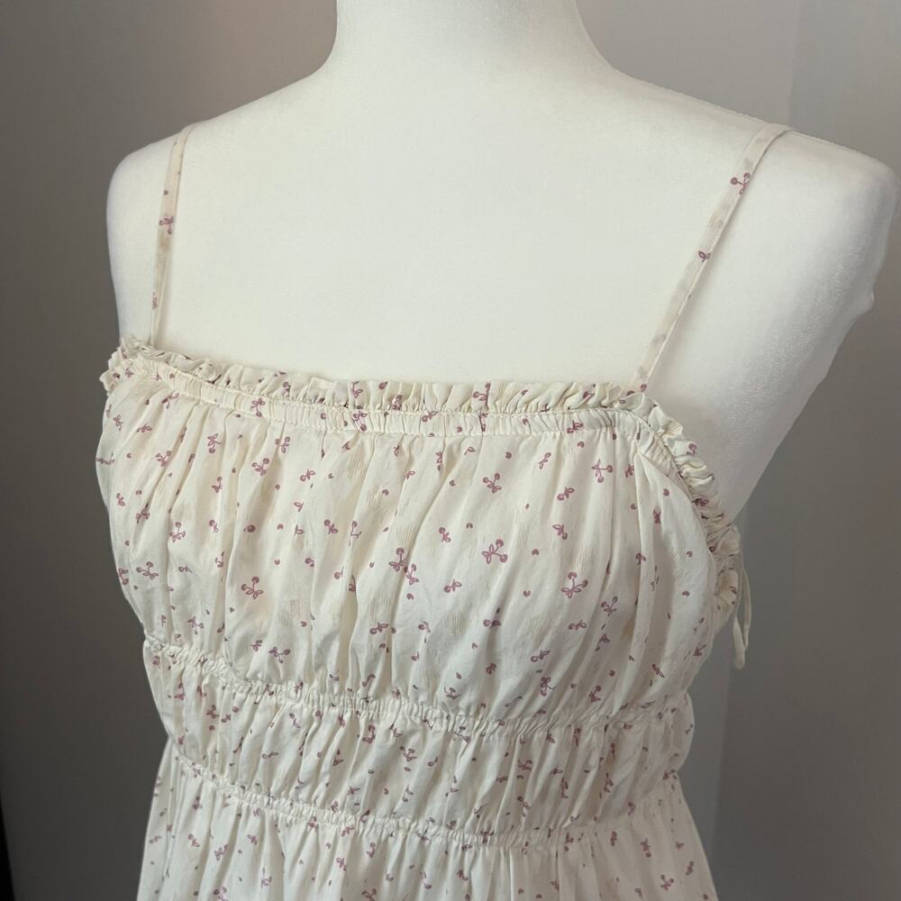 Free People Cream Mini Dress with Pink Floral Print - Picture 4 of 8